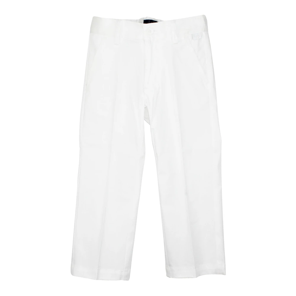 Il Gufo Boys White Trousers, 8 Y, Cotton Trousers