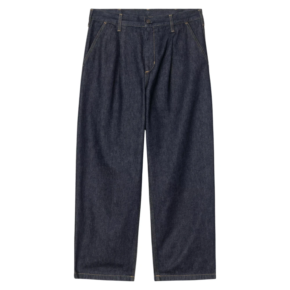 Carhartt Wip Uomo Blu - Pantaloni Denim Tapered Loose - Jeans - W34 - Immagine 3