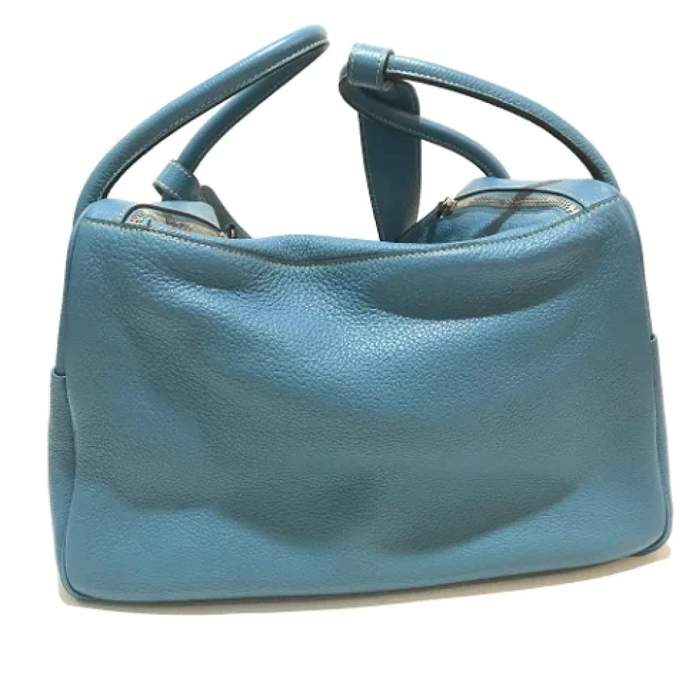 Hermès Vintage Pre-owned Leather handbags Gray Dames