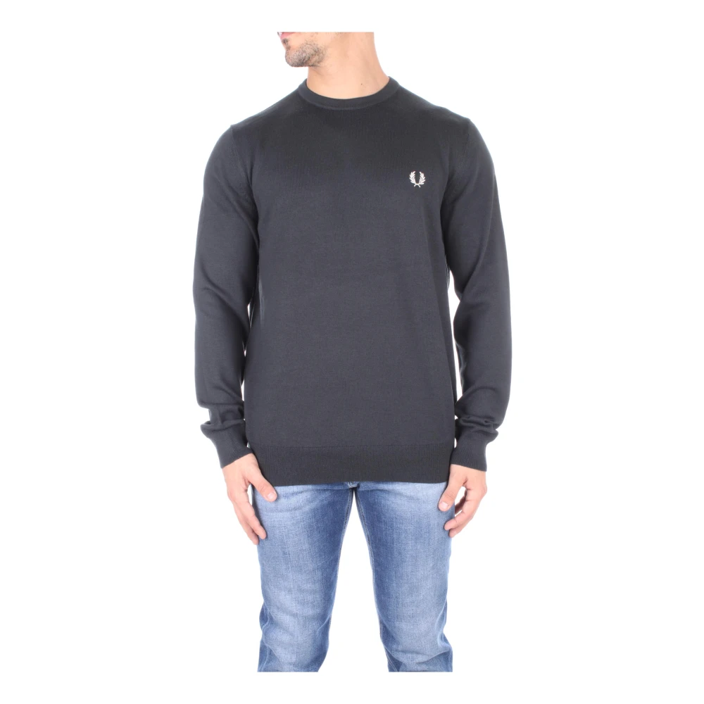 Fred Perry Gröna Logo Sweaters Green, Herr