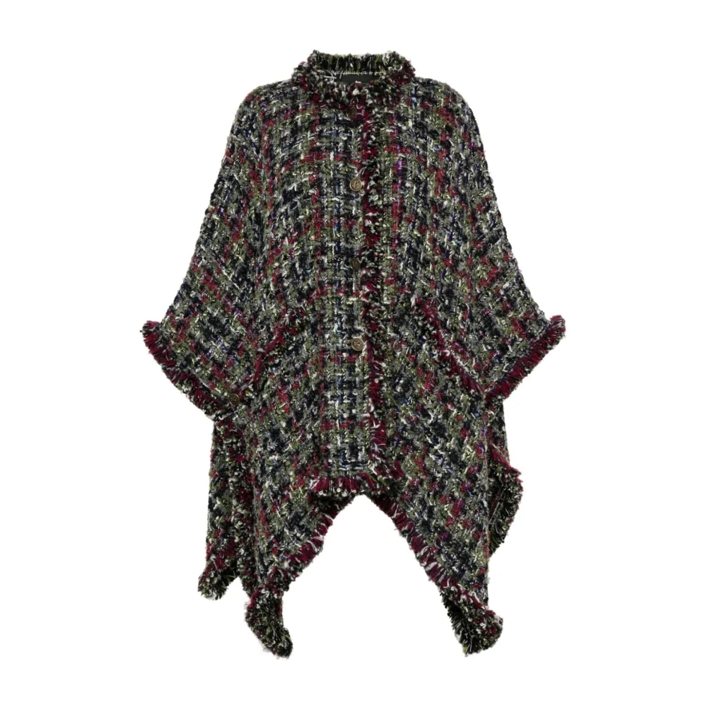 ETRO Groene Multicolor Franje Jas Multicolor Dames