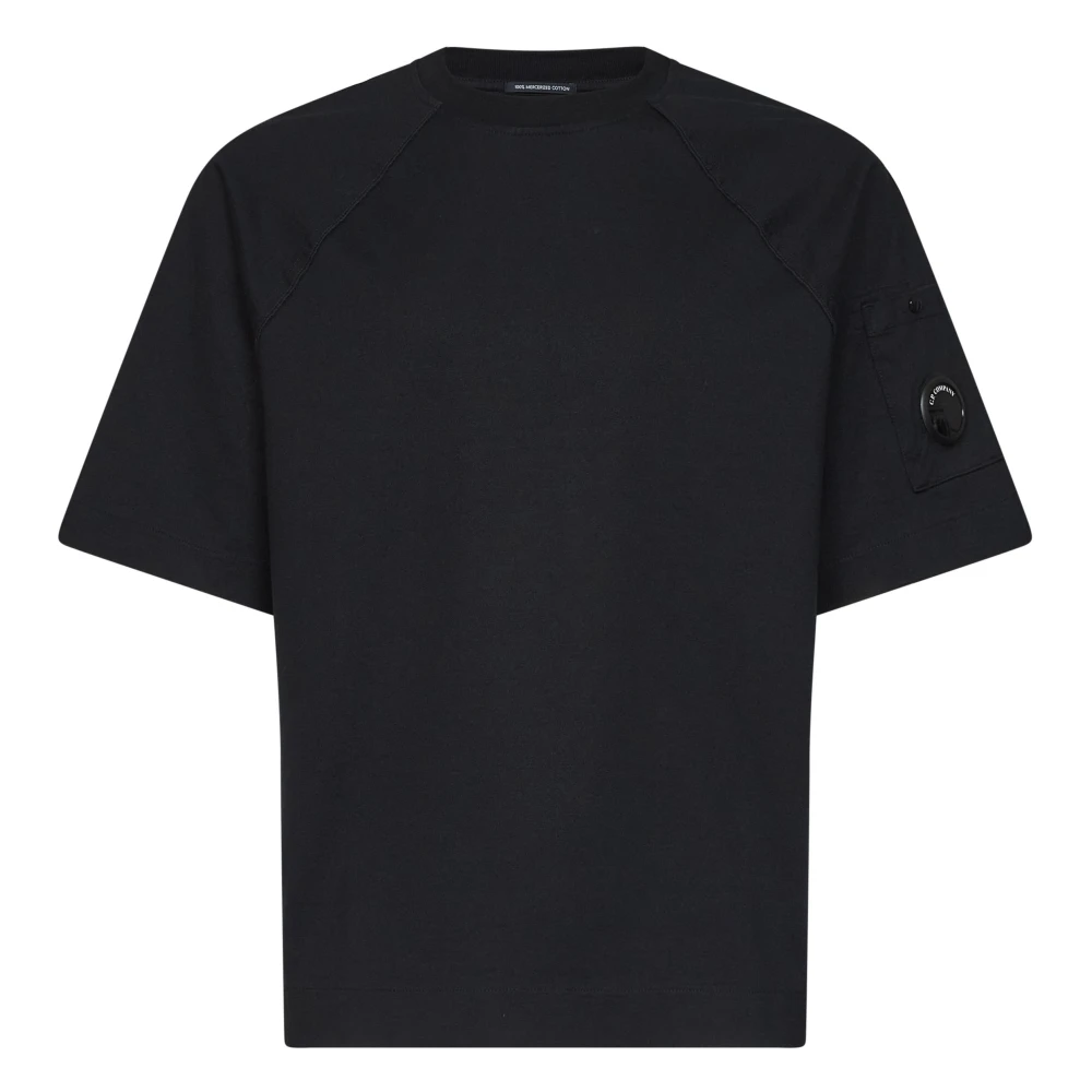 C.p. Company Men's Black T-Shirts, Xl, Lens Pocket T-Shirt