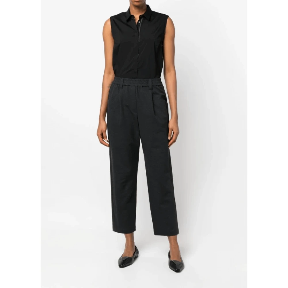 BRUNELLO CUCINELLI Zwarte Straight Leg Broek Black Dames