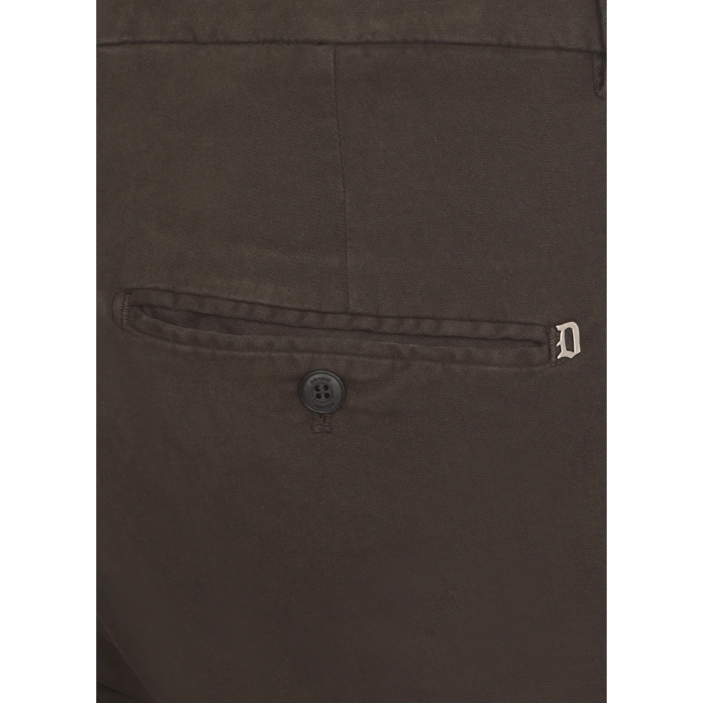 Dondup Bruine Katoenen Herenbroek Brown Heren