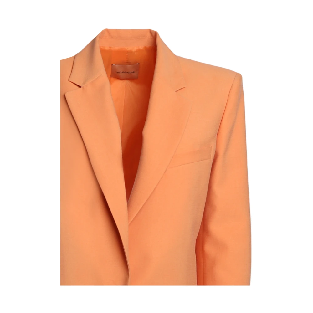 Andamane Dames Single-Breasted Blazer in Perzik Orange Dames
