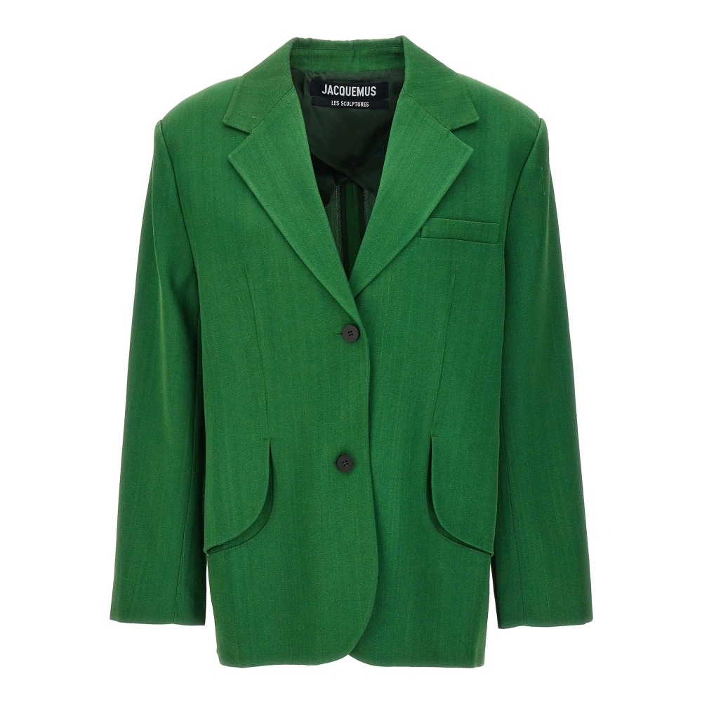 Jacquemus Green La Veste Titolo Blazer - Female - Blazers - 2XS - Jackets