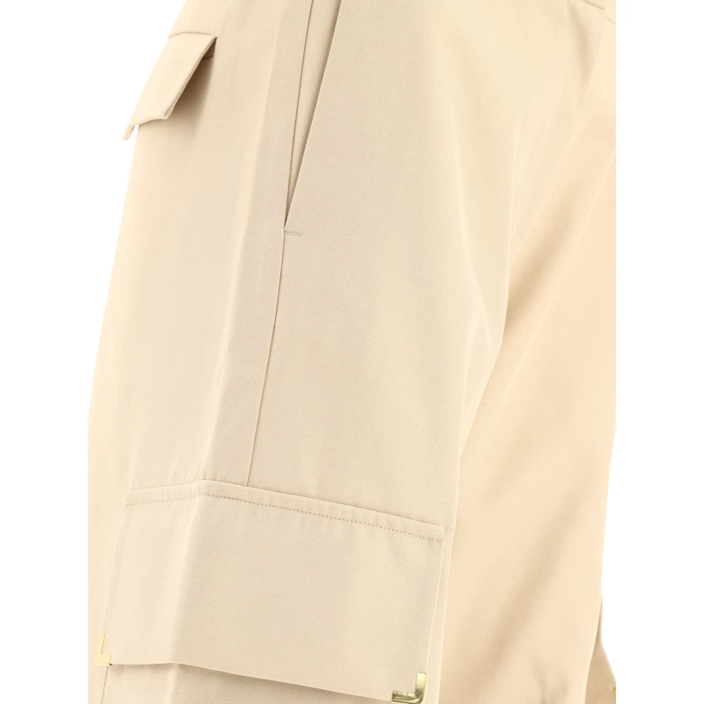 Palm Angels Straight Trousers Beige Dames