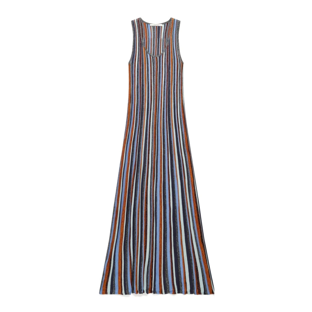 Maliparmi Women's Blue Maxi Dresses, M, Flexage Striped Dress