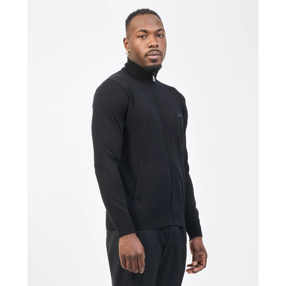Guess Zwarte trui met geborduurd logo Black Heren