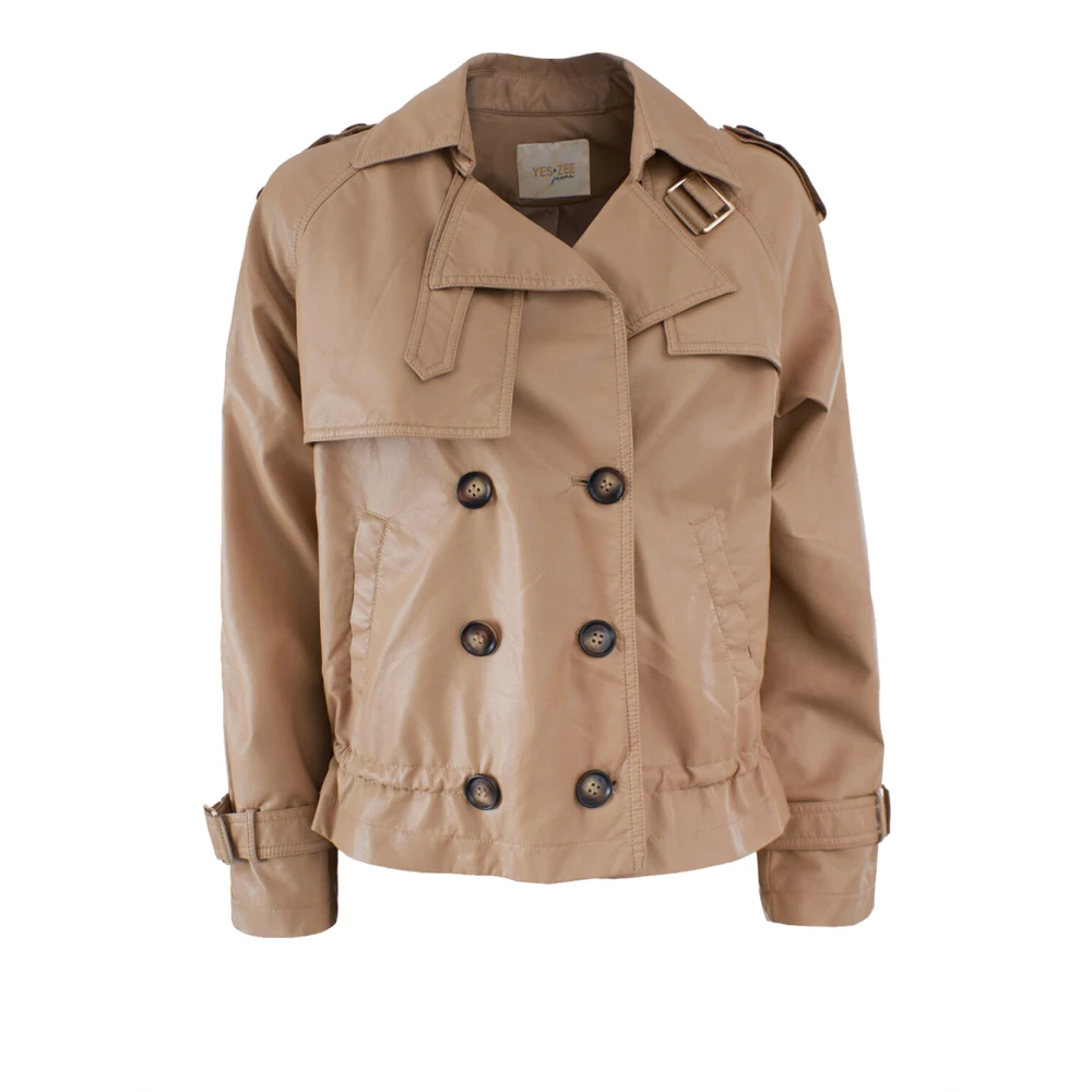 YES ZEE Kameel Beige Lichtgewicht Damesjas Brown Dames