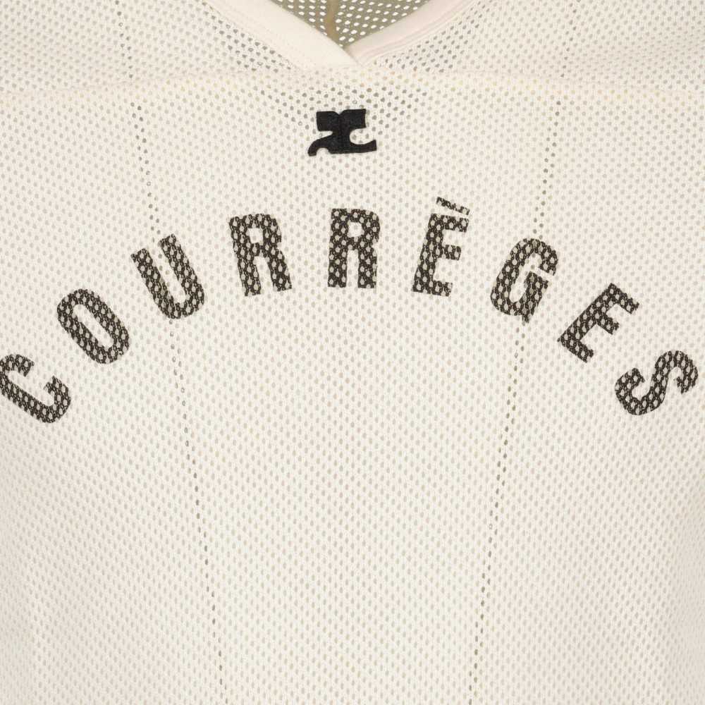 Courrèges Mesh Baseball T-shirt Beige Heren