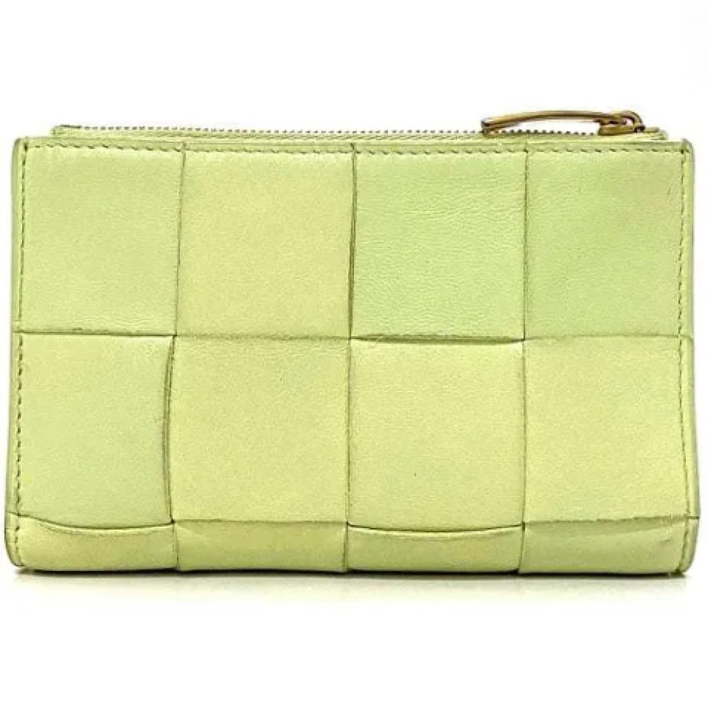 Bottega Veneta Vintage Pre-owned Leather wallets Green Dames