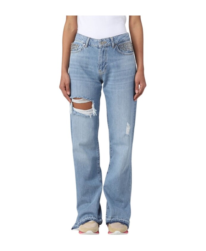 lage-taille-straight-jeans-met-studs