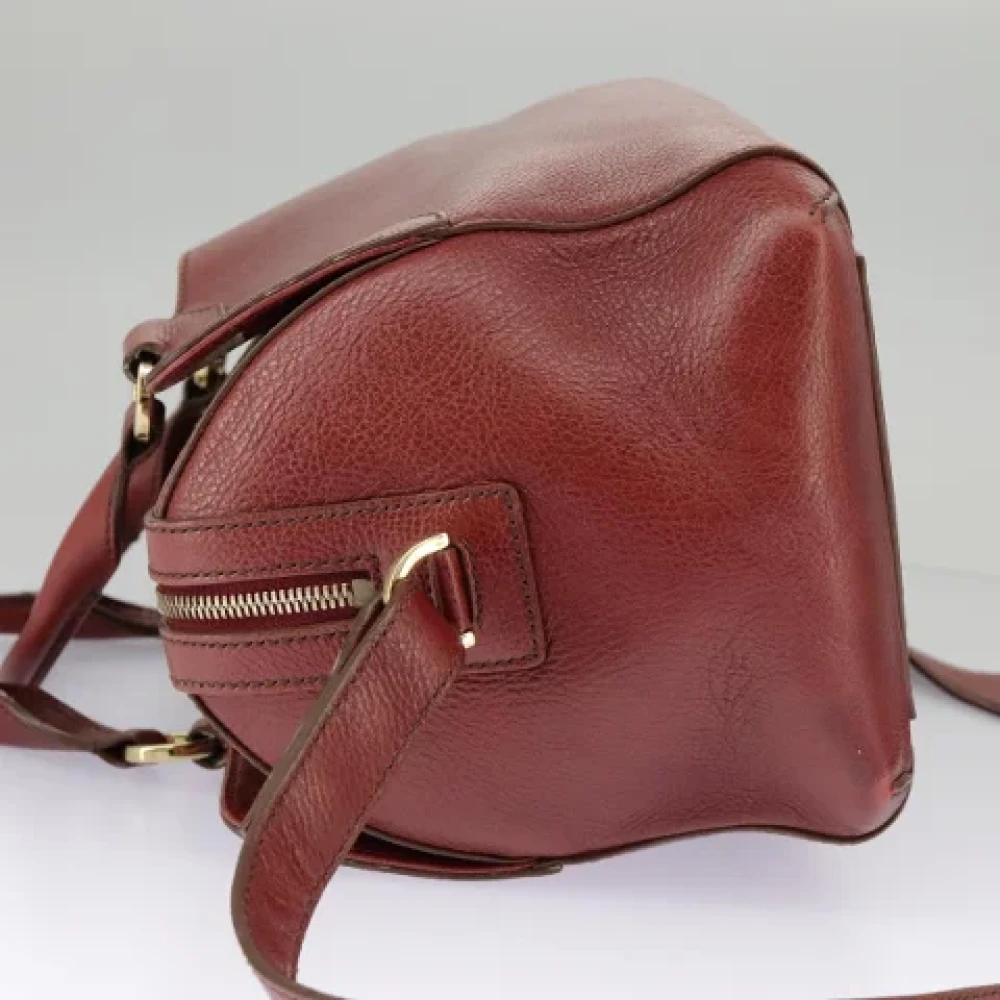 Cartier Vintage Pre-owned Leather handbags Red Dames