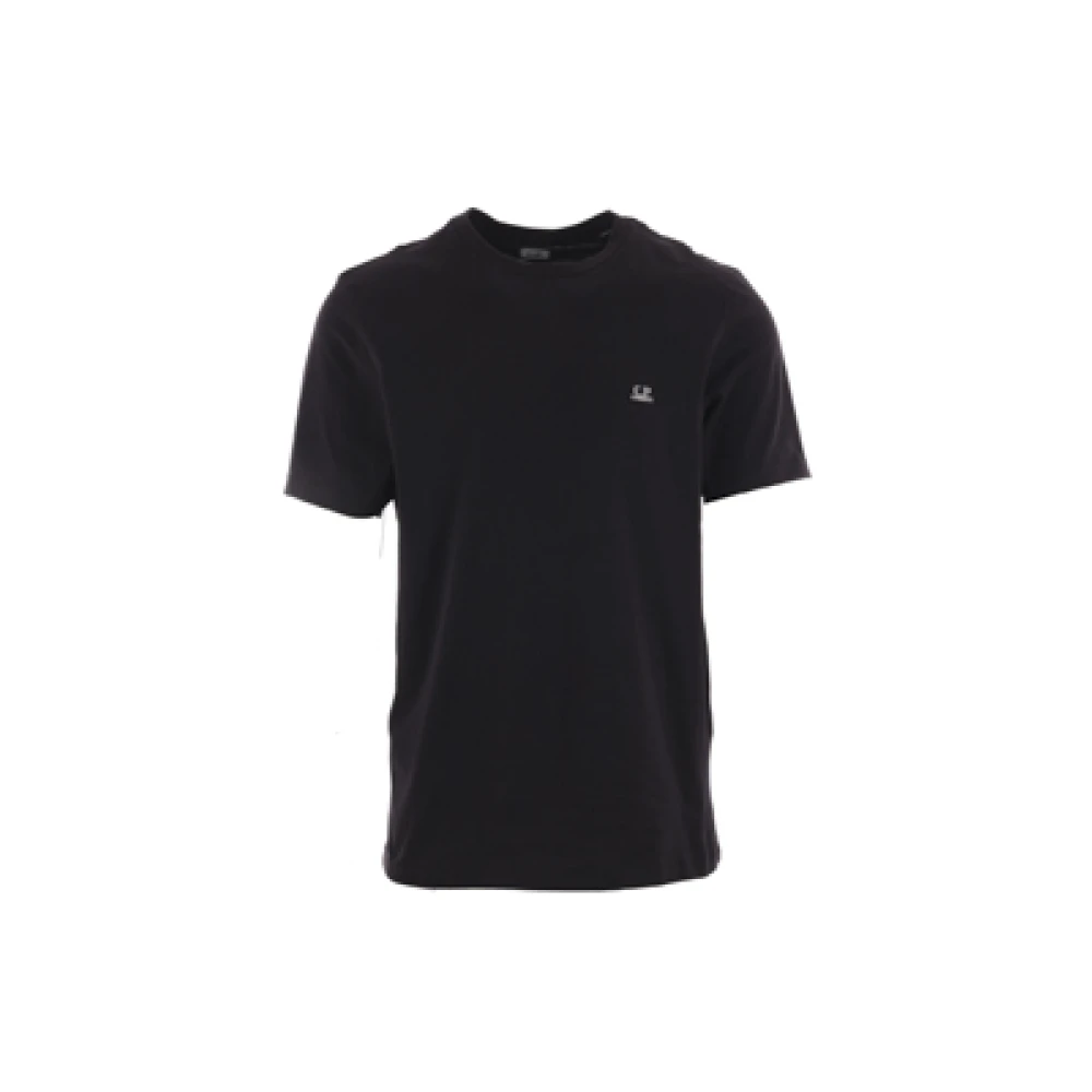 C.P. Company Zwart T-shirt met Logo Print en Goggle Design Black Heren
