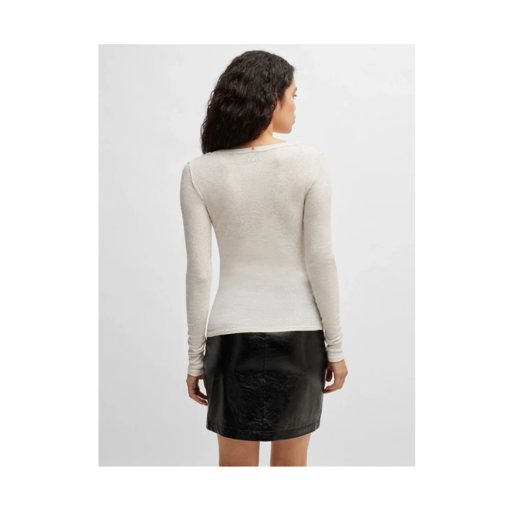 Hugo Boss Stijlvol T-shirt voor mannen Beige Dames