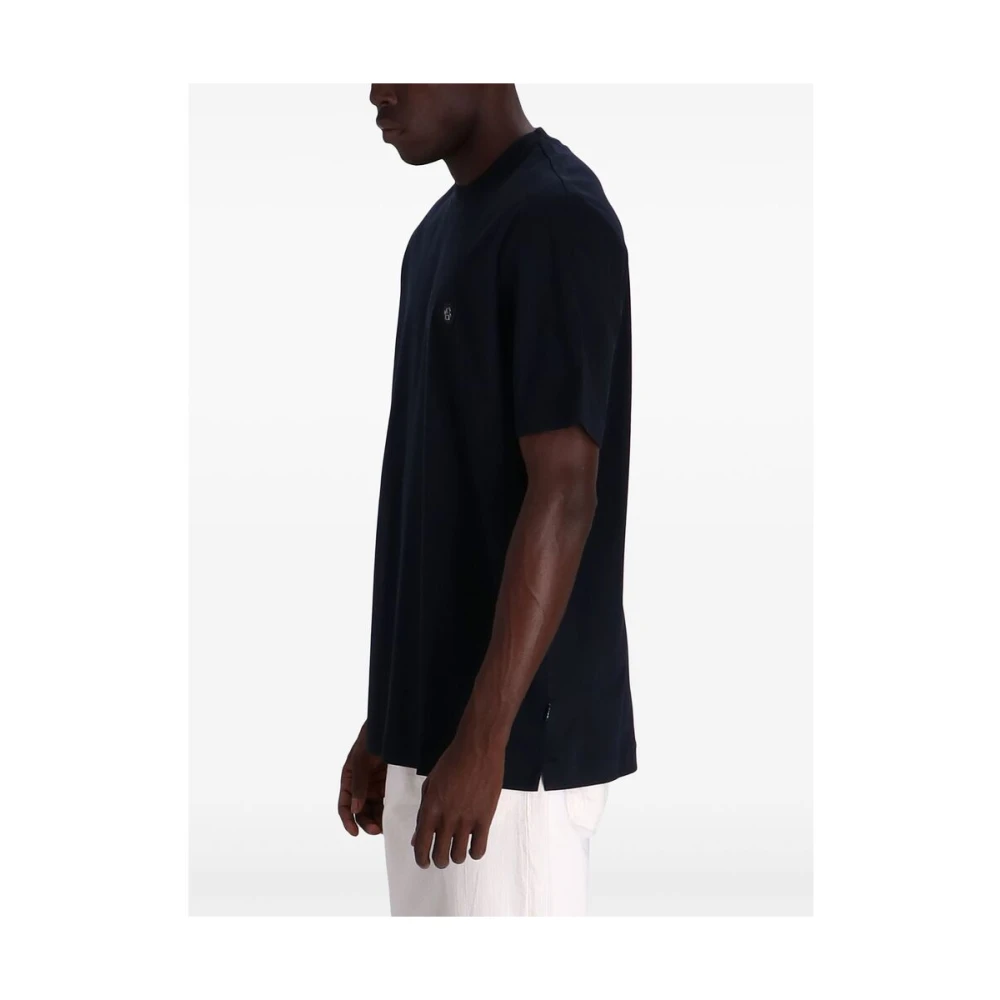 Hugo Boss Navy Blue Logo Detail T-shirt Blue Heren