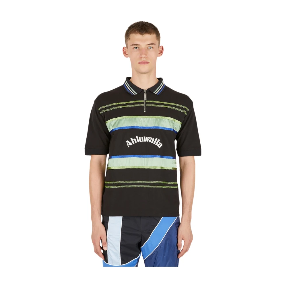 Ahluwalia Gestreept Poloshirt Black Heren