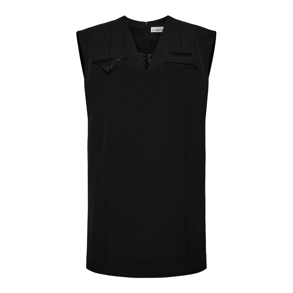Haute L'amitié Women's Black Sleeveless Tops, Xs, Sleeveless Tops