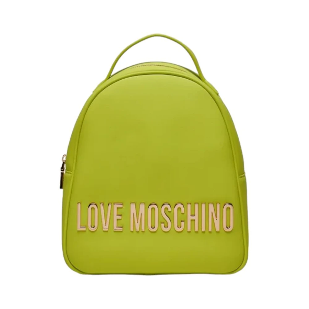 Love Moschino Fluorescerende groene synthetische rugzak Green Dames