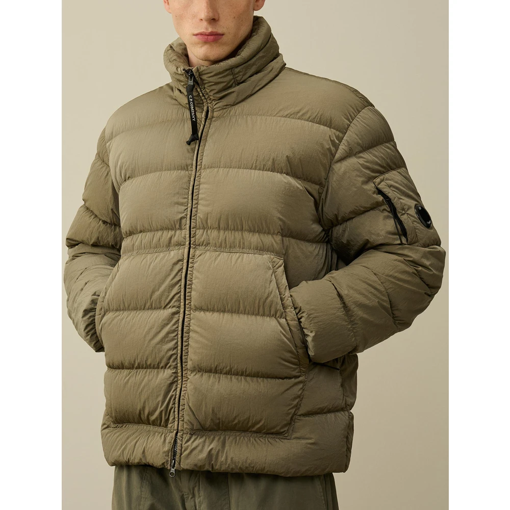 C.P. Company Hooded jas met Lensmouw Green Heren