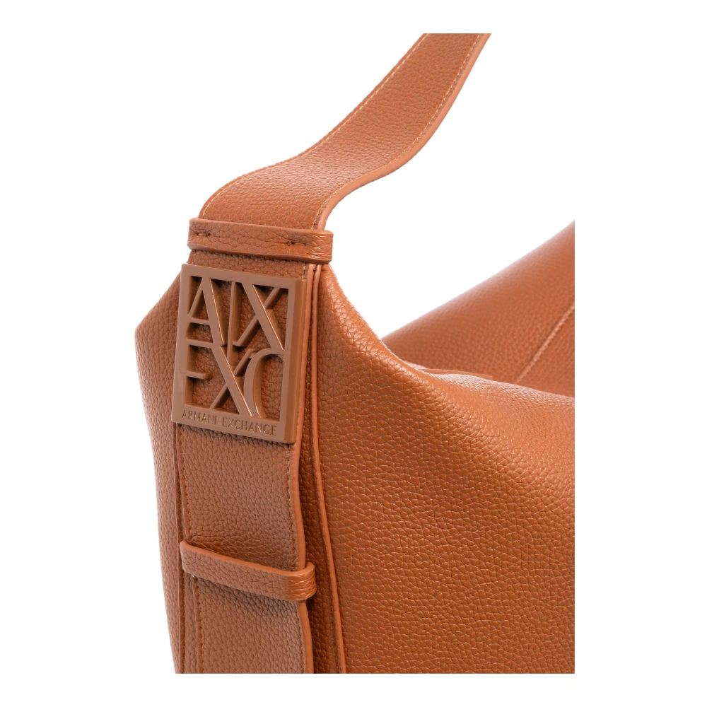 Armani Exchange Stijlvolle Tote Tas met Ritssluiting Brown Dames
