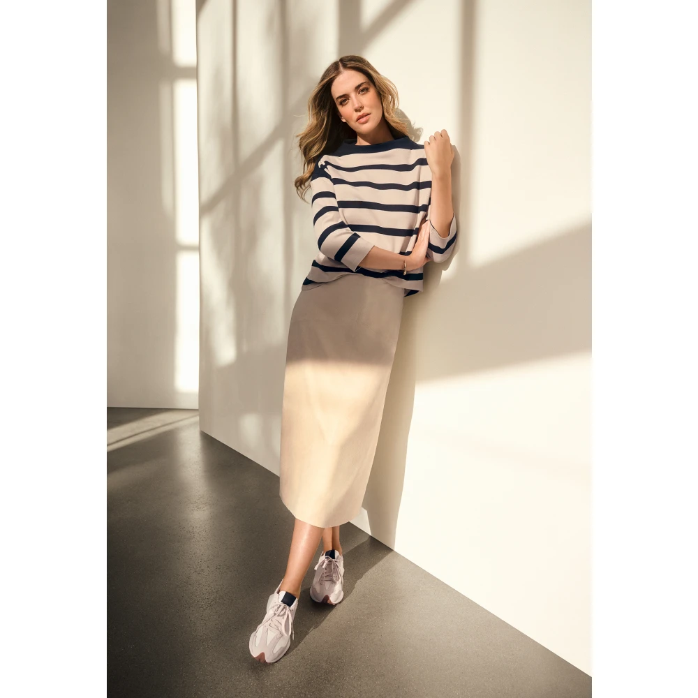 Betty Barclay Glitter Turtleneck Sweatshirt Beige Dames