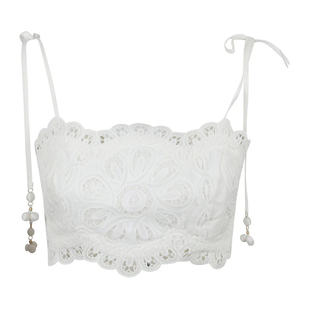 Zimmermann Witte Geborduurde Top Ottie Bodice White Dames