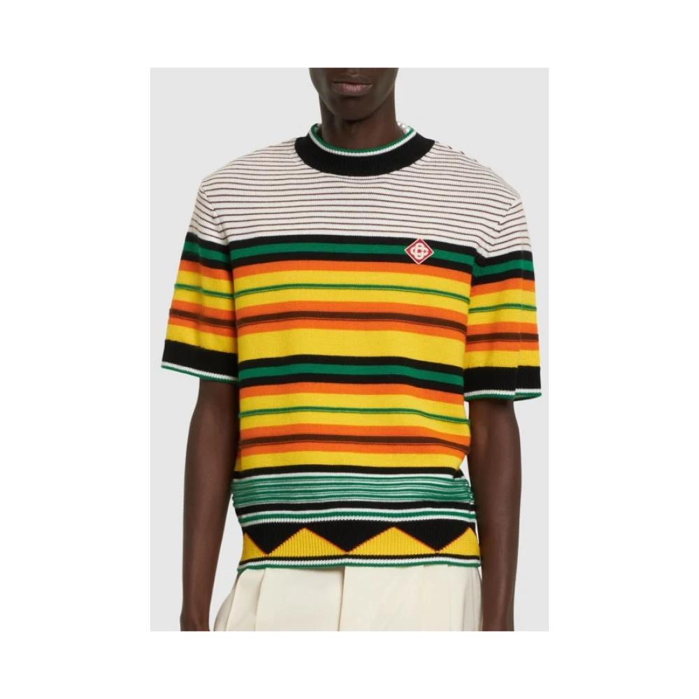 Casablanca Multicolor Wol Gebreid T-shirt Multicolor Heren