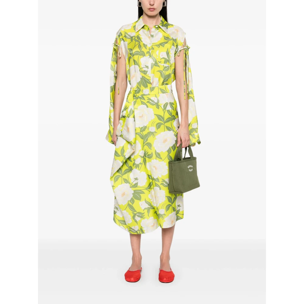Kenzo Groene Shirt met Open-Schouders Green Dames