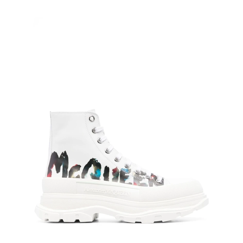 Alexander mcqueen Witte Logo Multi Canvas Sneakers Multicolor Heren
