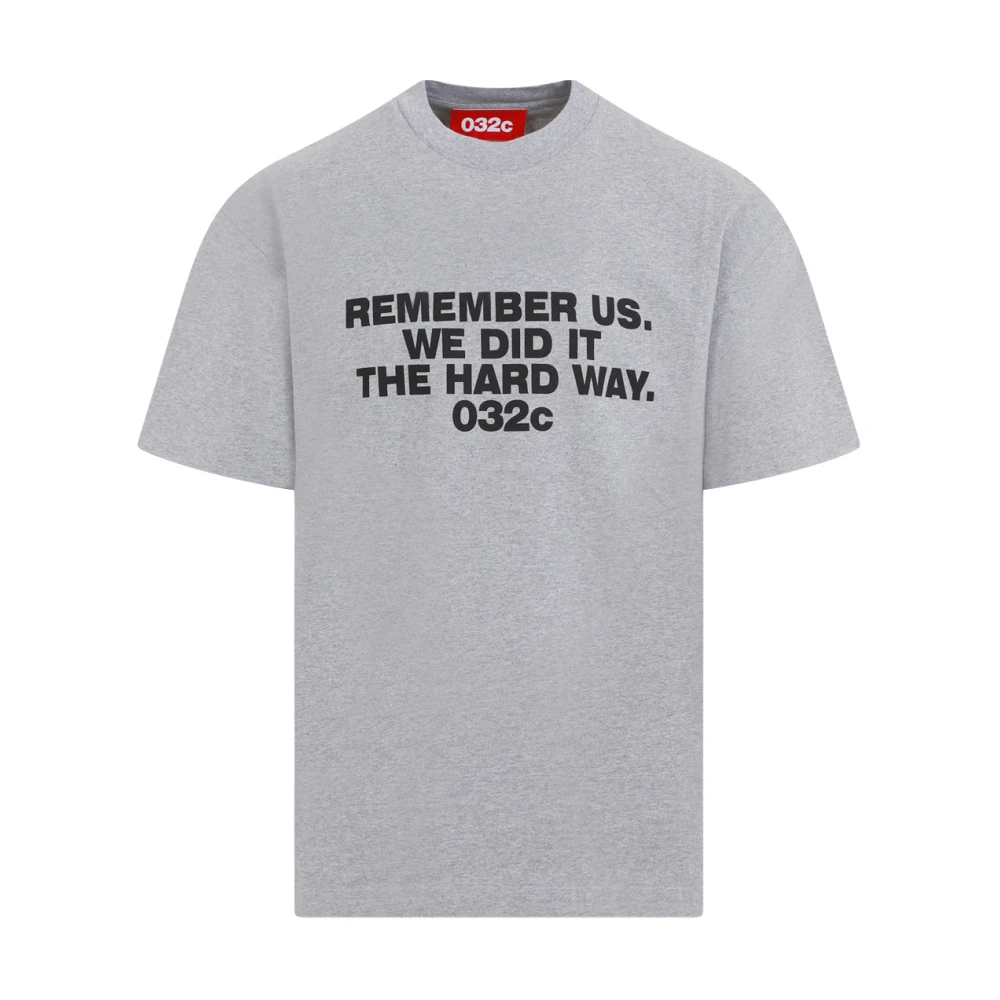 032c Consensus American-Cut T-shirt Grijs Melange Gray Heren