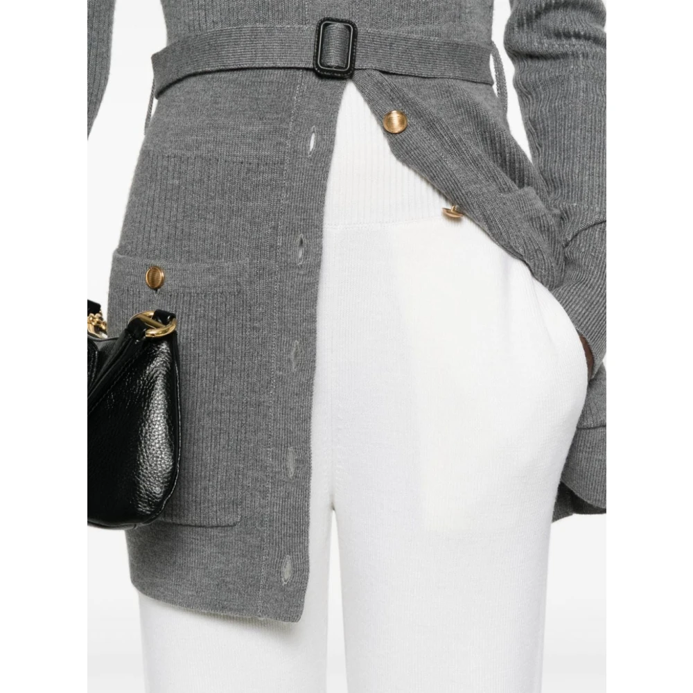 Chloé Witte Wollen Gebreide Broek White Dames