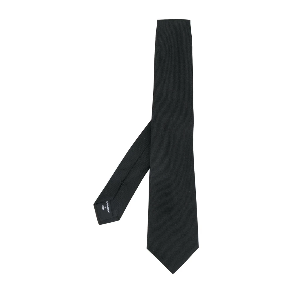 Giorgio Armani Zwarte Stropdas voor Elegante Gelegenheden Black Heren