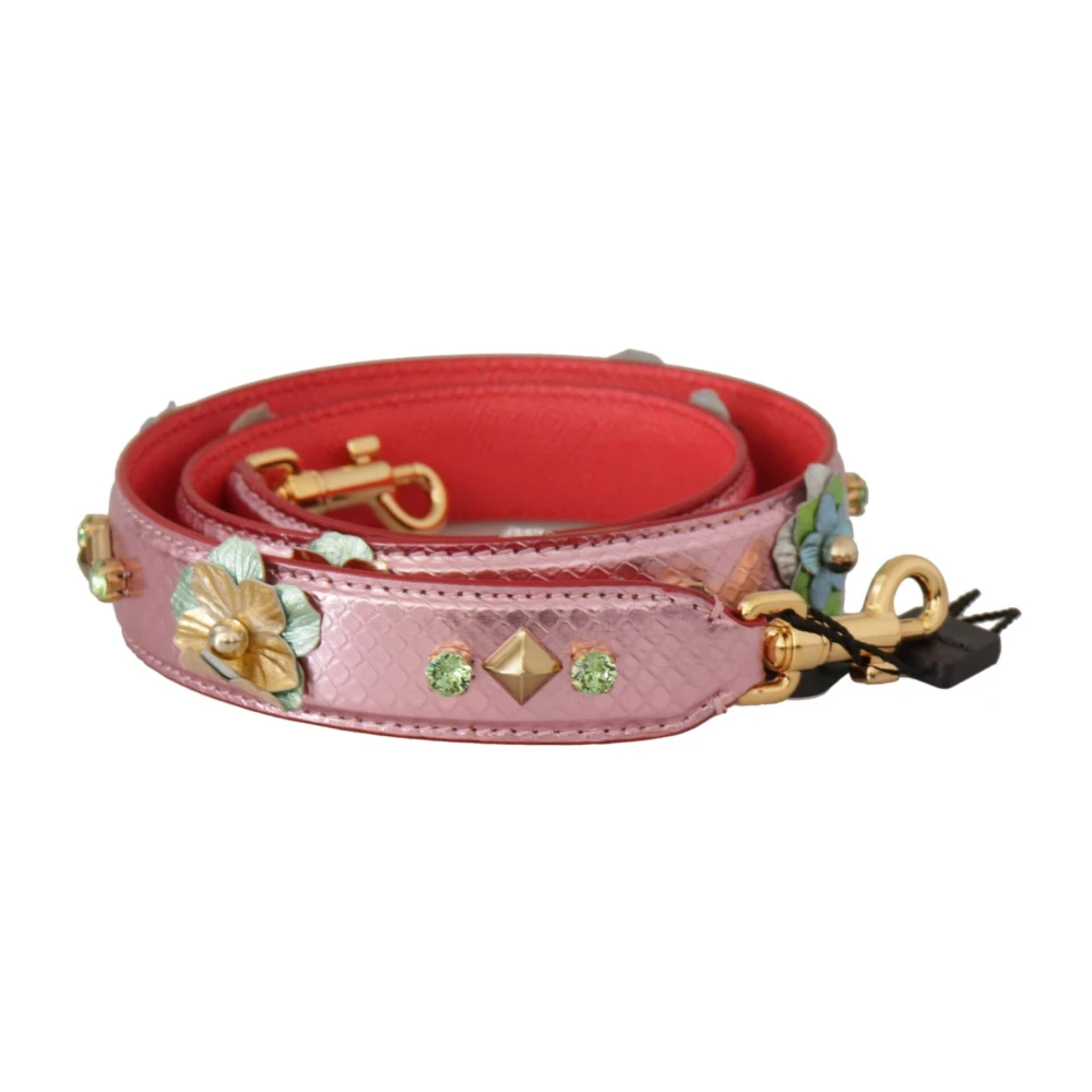 Dolce & Gabbana Mujer Rosado - Correa De Hombro Rosa De Cuero Con Tachuelas - Bags - Rosa - One Size