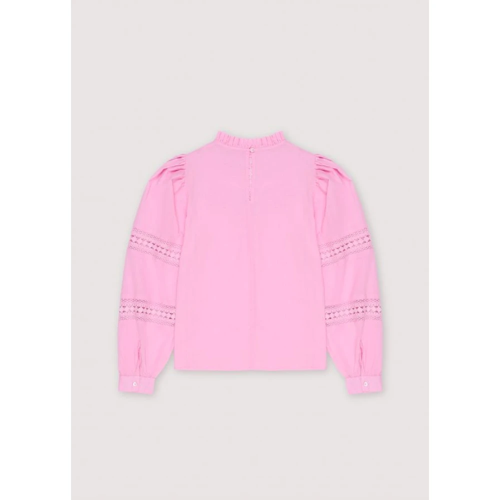 The New Society Elegante Kant Blouse Roze Pink Dames