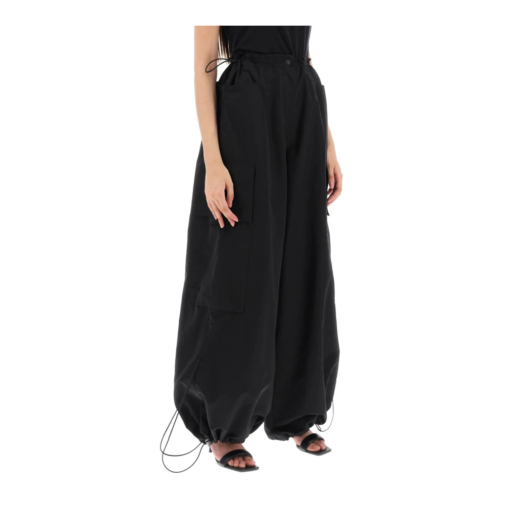 Palm Angels Wide Trousers Black Dames