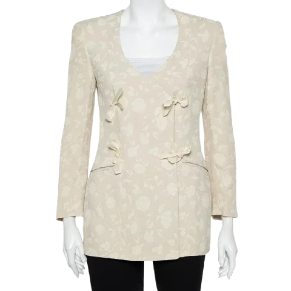 Armani Pre-owned Fabric outerwear Beige Dames