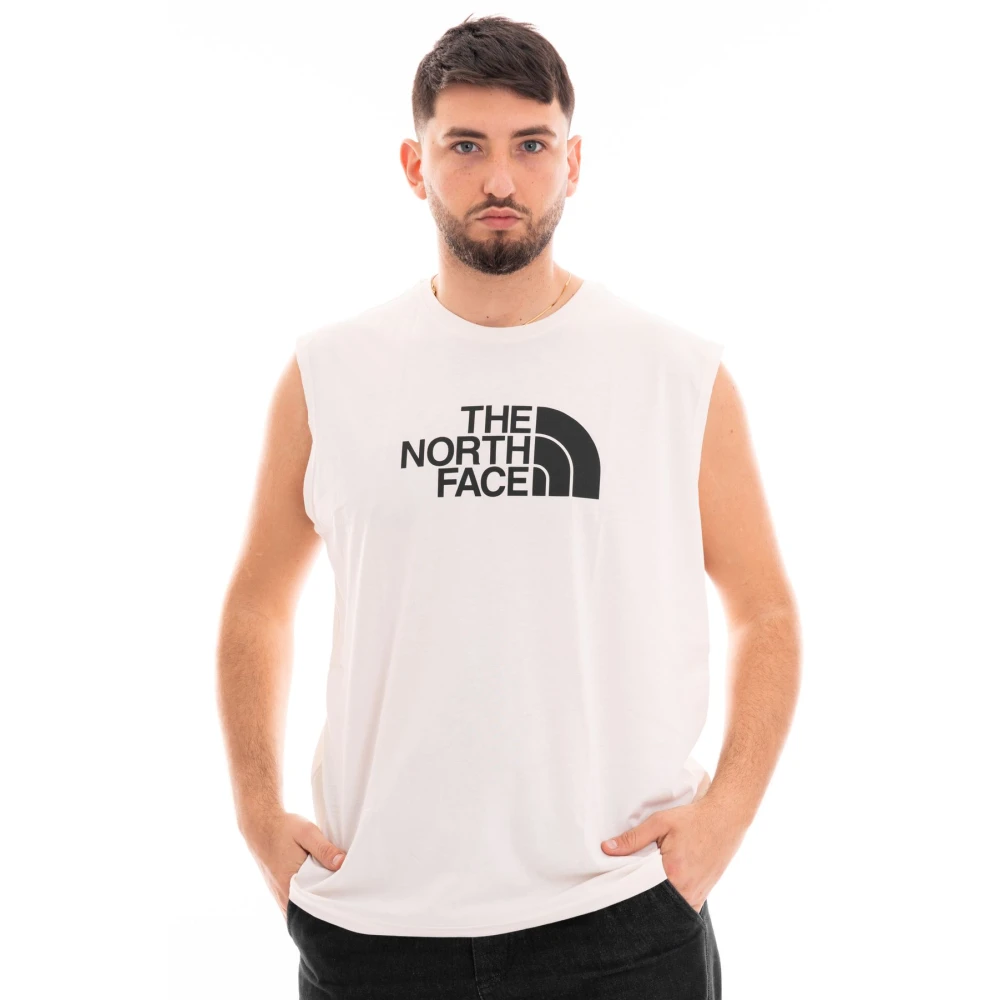 The North Face Mouwloze Logo Tank Top Heren White Heren