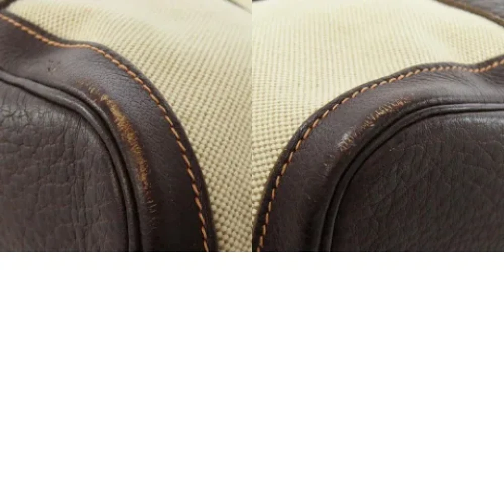 Hermès Vintage Pre-owned Canvas handbags Beige Dames