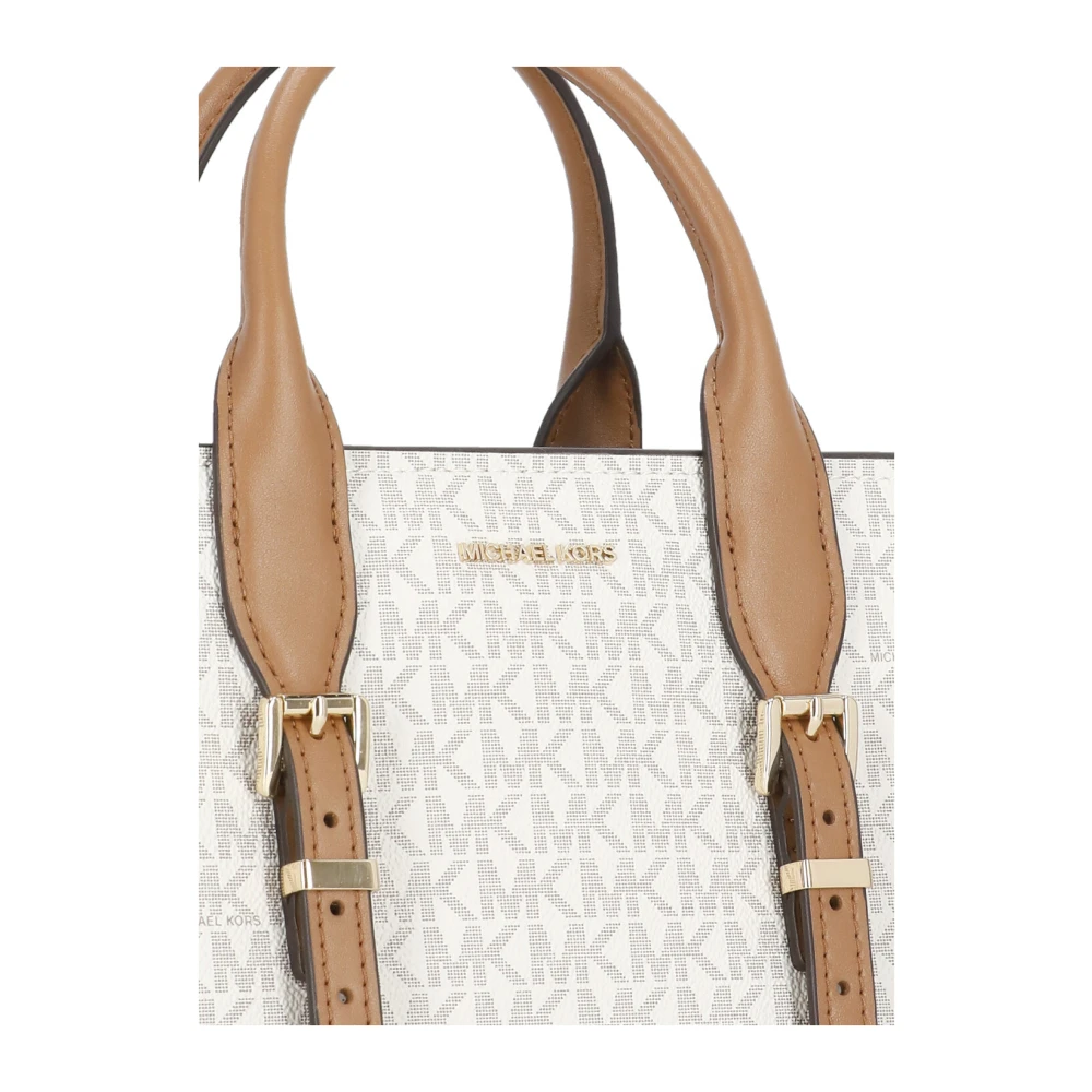 Michael Kors Ivoor Shopper met Logopatroon Beige Dames