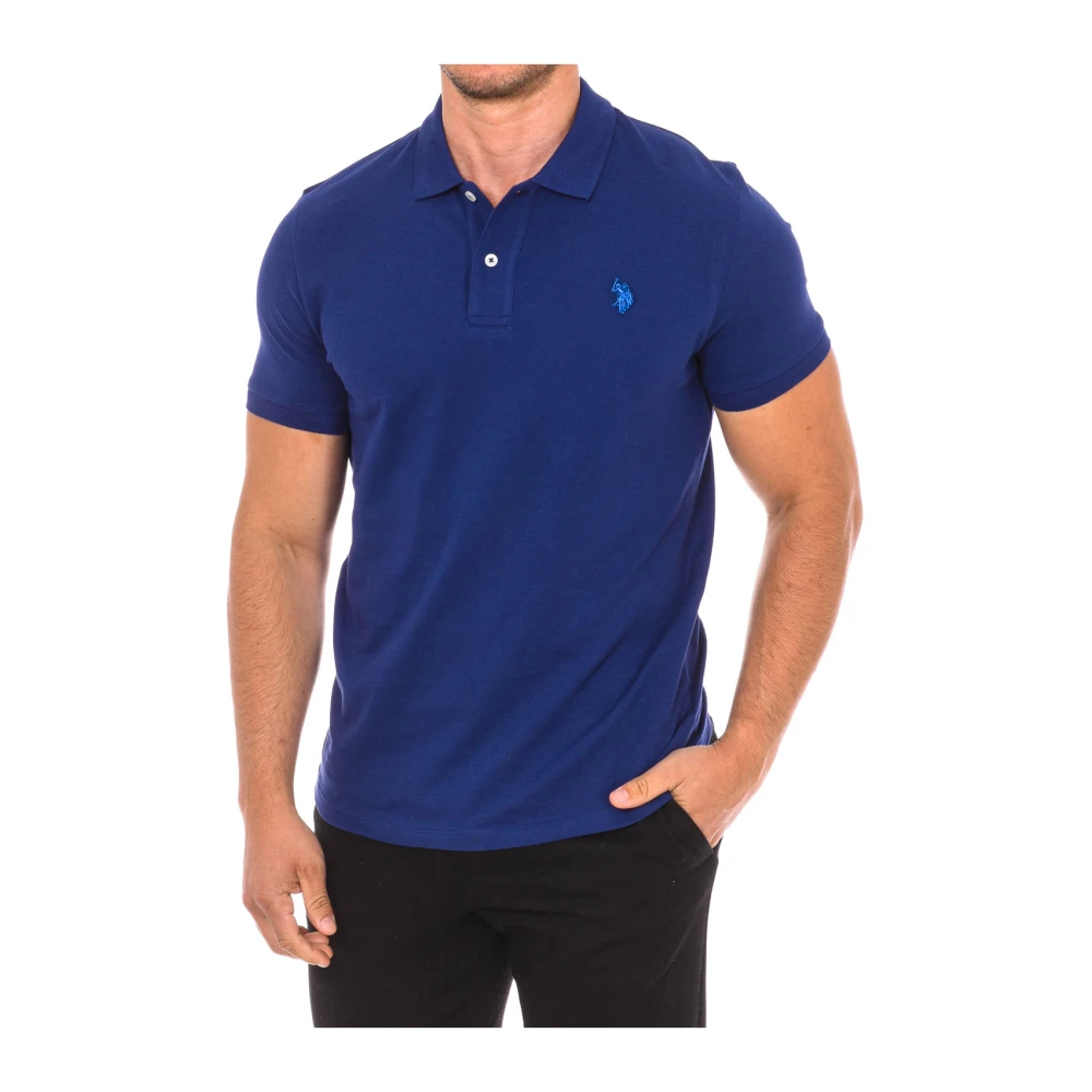 U.s. Polo Assn. Homme Bleu Tops, Taille: M Polo À Manches Courtes