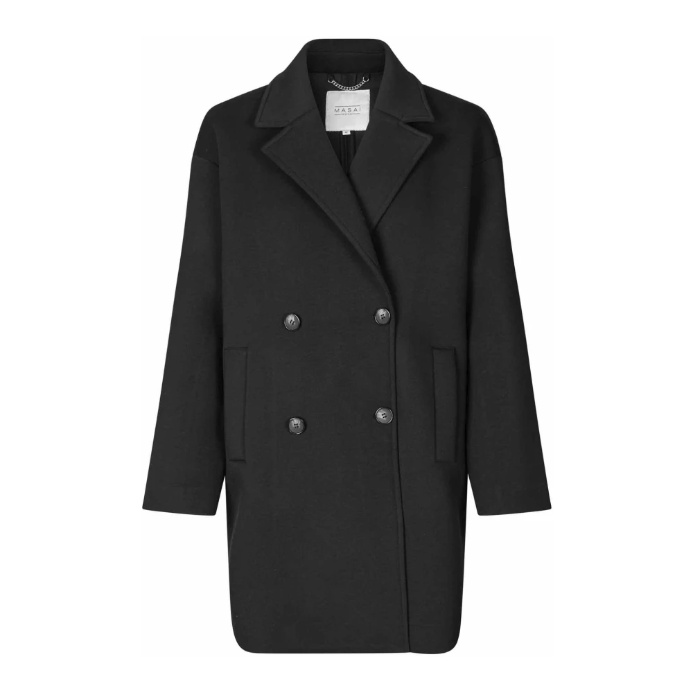 Masai Klassieke Zwarte Jas Matyni Stijl Black Dames