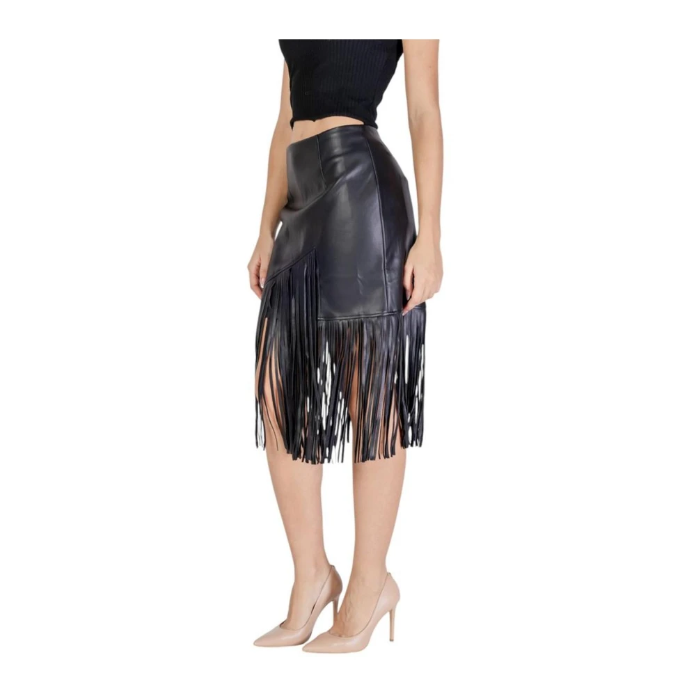 Vila Zwarte polyethyleen rok Dames herfst winter collectie Black Dames