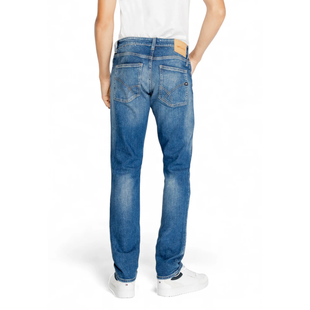 GAS Blauwe Jeans met Rits voor Mannen Blue Heren