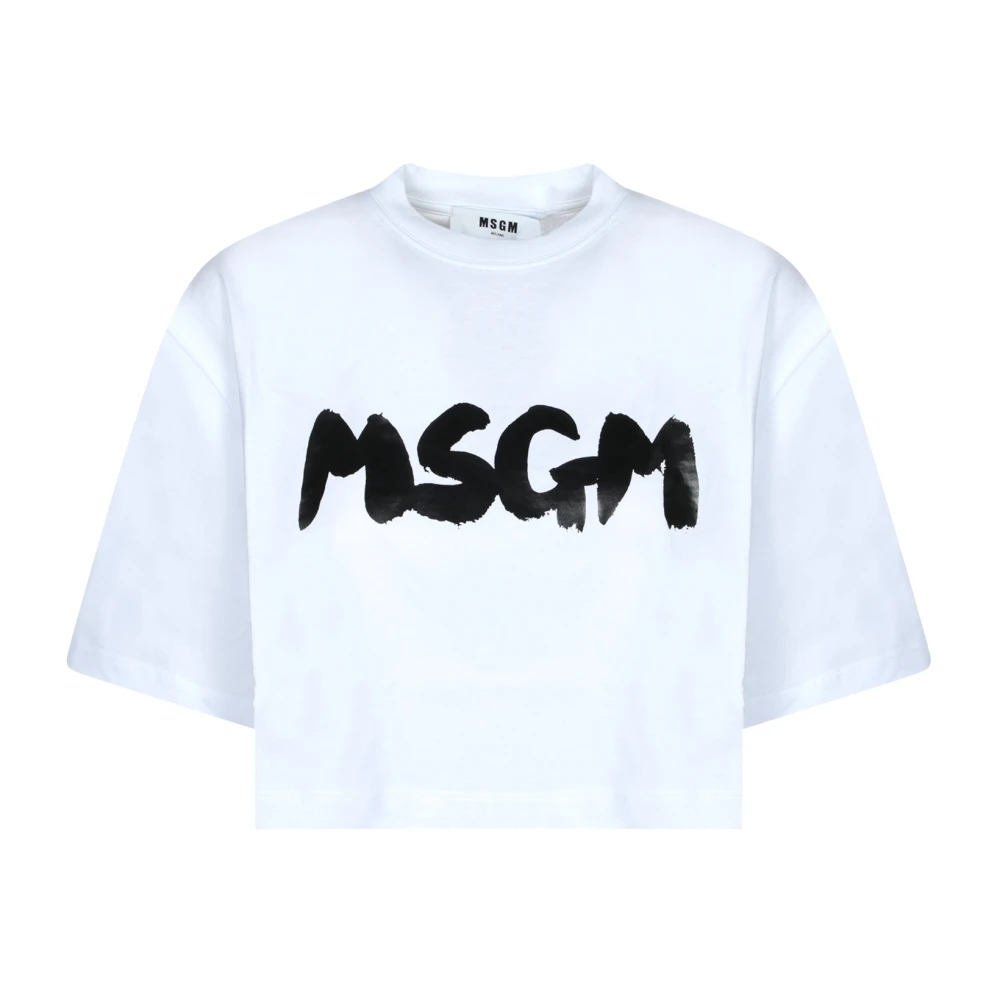 Msgm - Tops > T-Shirts - White - Msgm - Modalova