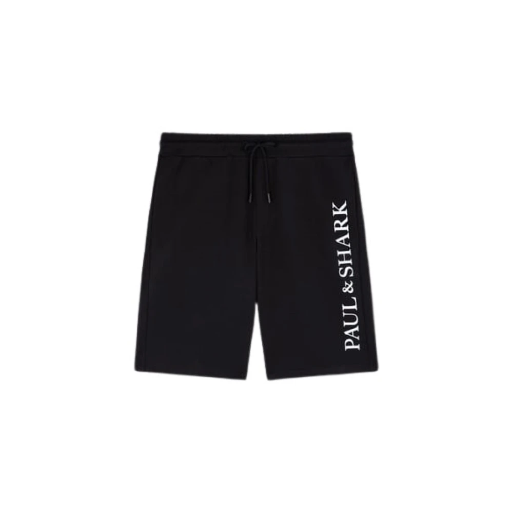 PAUL & SHARK Zwarte Katoenen Regular Fit Shorts Black Heren