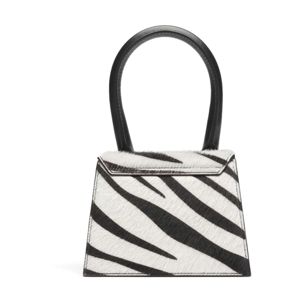 Jacquemus Zebra Print Leren Schoudertas Black Dames