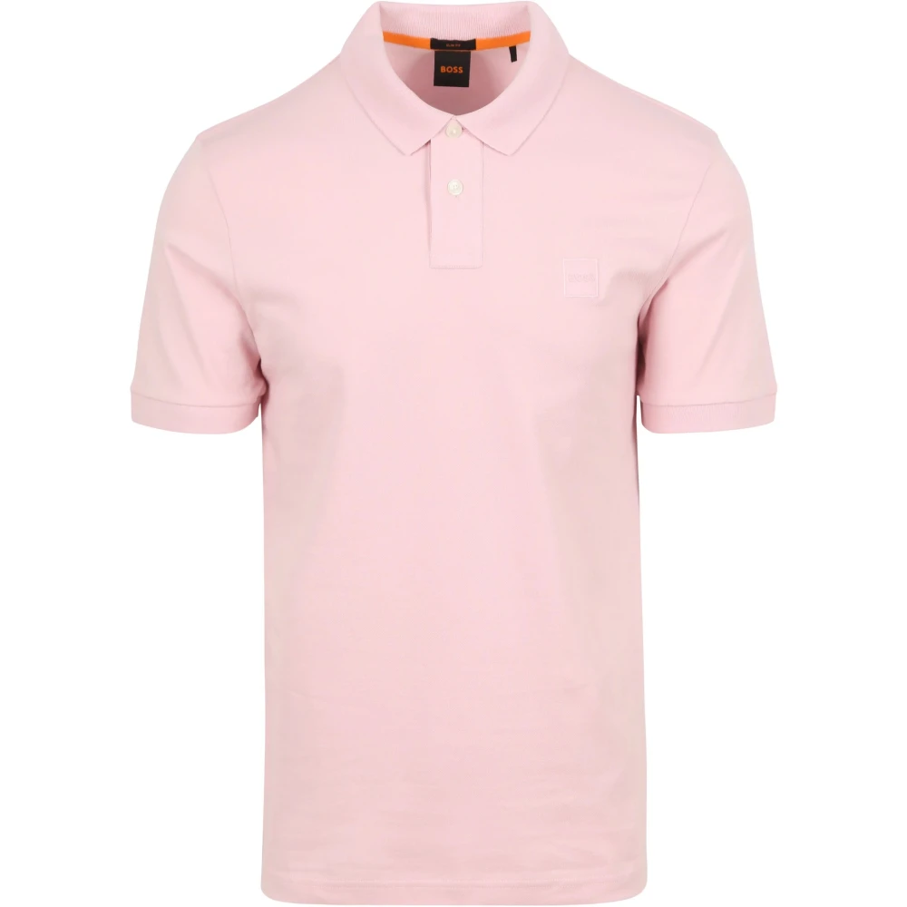 Hugo Boss Slim-Fit Passenger Polo Shirt Roze Pink Heren