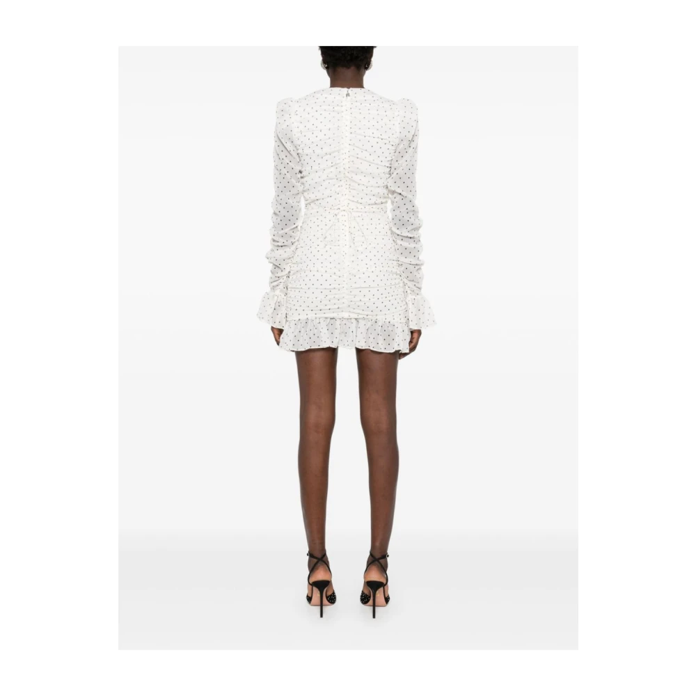 Rotate Birger Christensen Gedrukte lange mouw jurk Beige Dames